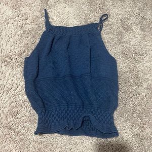 Navy blue knit tank by hem & thread